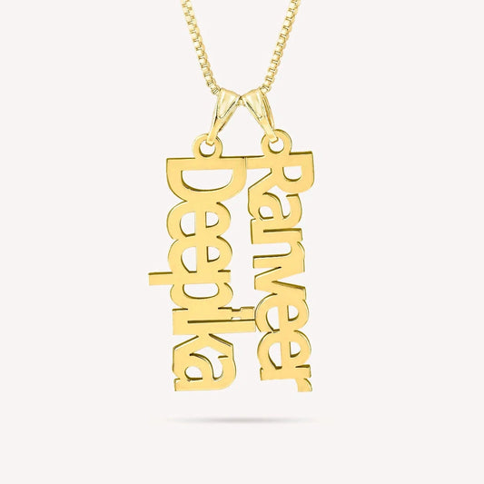 Vertical Names Necklace - Name Strings