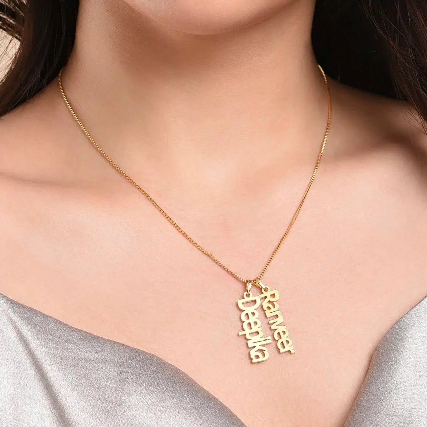 Vertical Names Necklace - Name Strings
